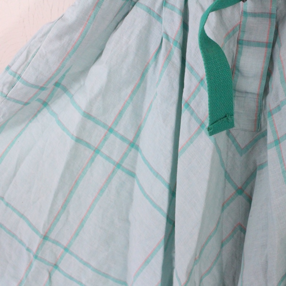 SOLD! Vintage 80s Liz Claiborne Green Plaid  Dress - Picture 7 of 8
